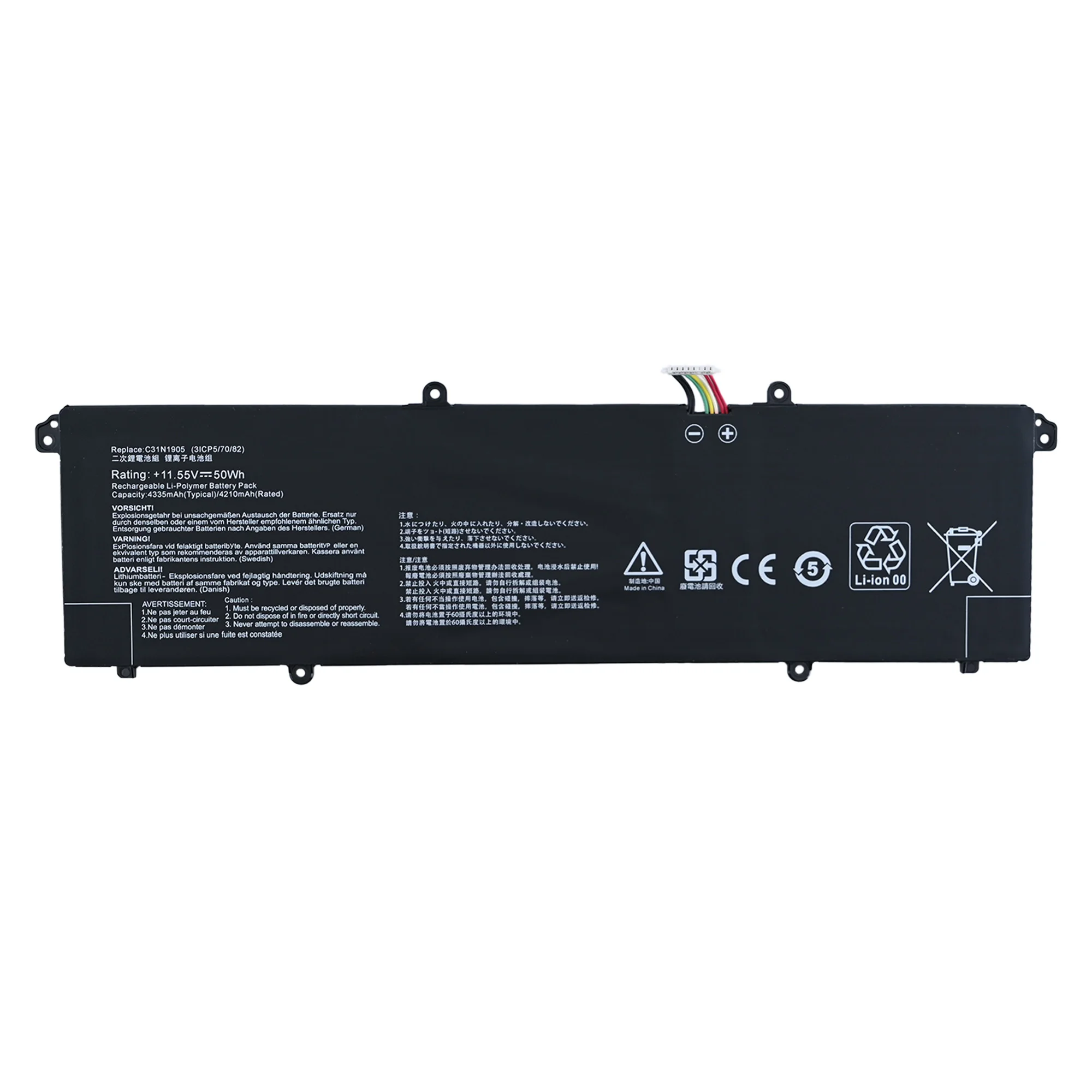 C31N1905 Laptop Battery ASUS VivoBook S433F S433FL Adolbook Adol14z Adol14flc S4600F S5600F 4335mAh