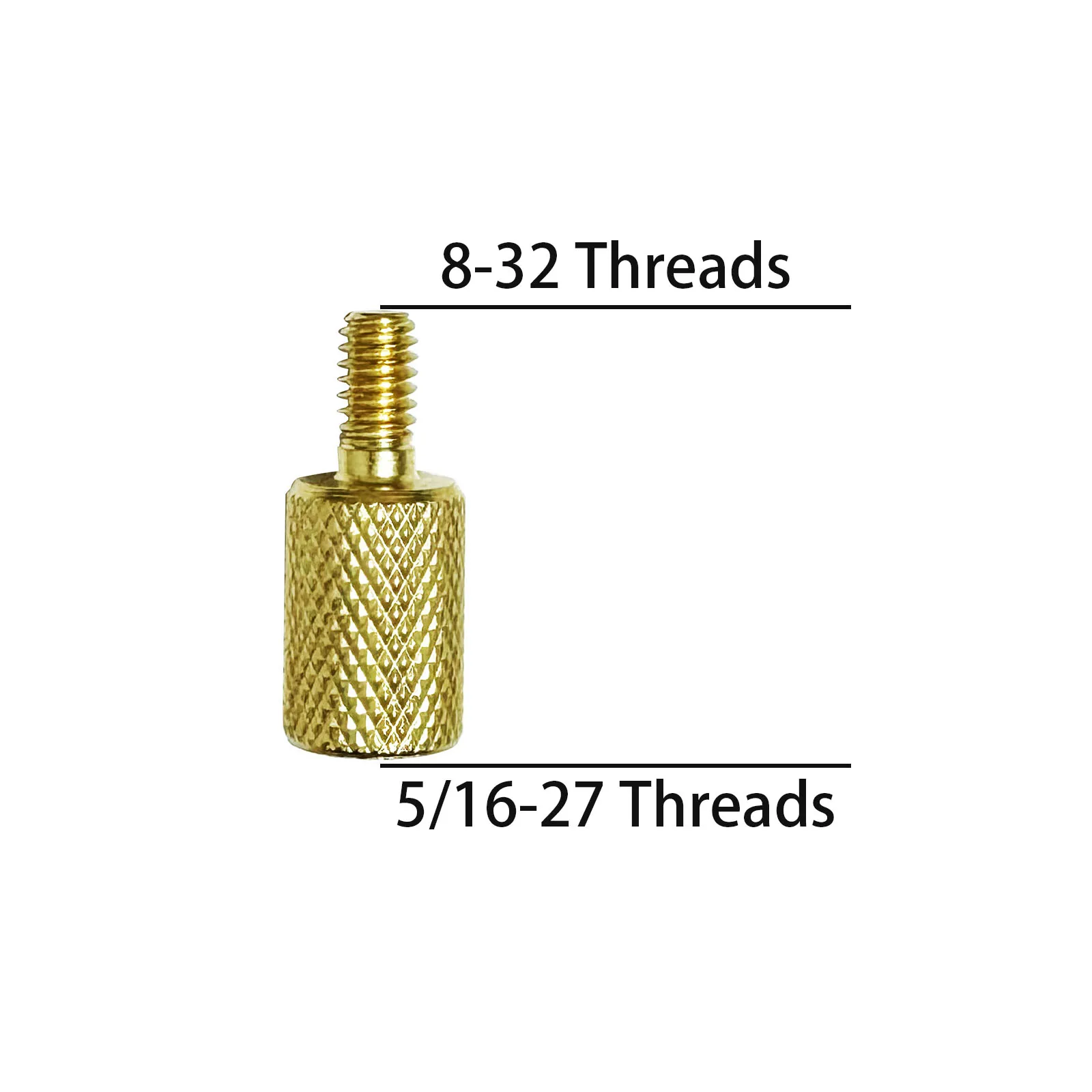 1PCS Pistole Reinigung Stange Fitting Adapter Solide Messing Adapter Außengewinde 5-40 Weibliche 8-32 5/16-27 10-32