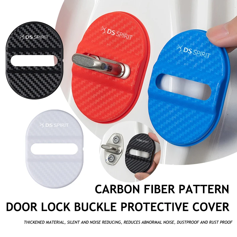 4Pcs Car Carbon Fib…