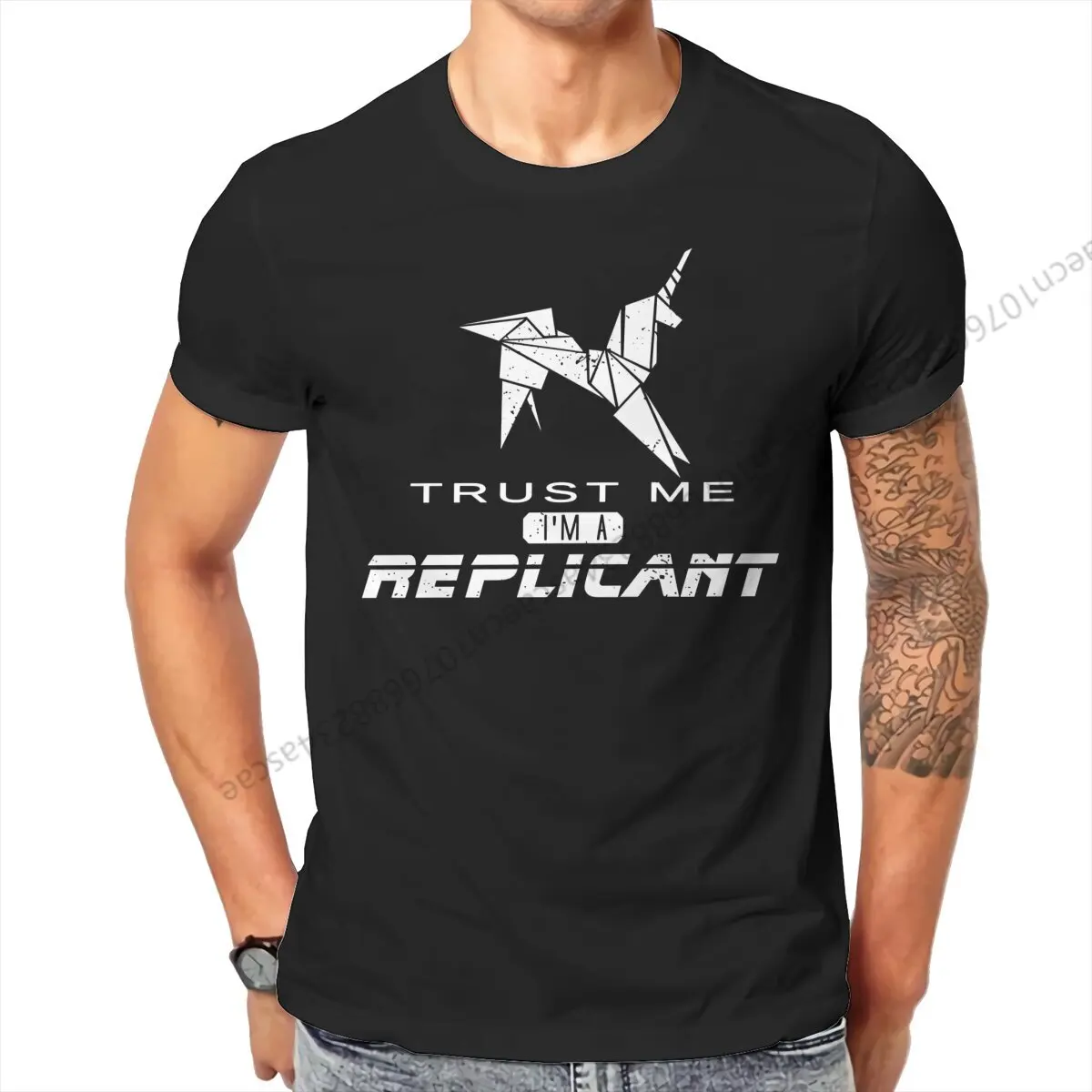 Blade Runner Trust Me I'm A Replicant T Shirt Homme Men's Tshirt Cotton Men Clothes