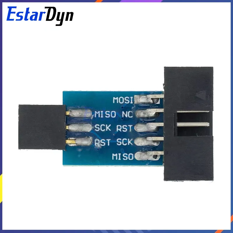 Estardyn New USBASP USBISP AVR Programmer USB ISP USB ASP ATMEGA8 ATMEGA128 Support Win7 64K 10Pin To 6 Pin Adapter Board