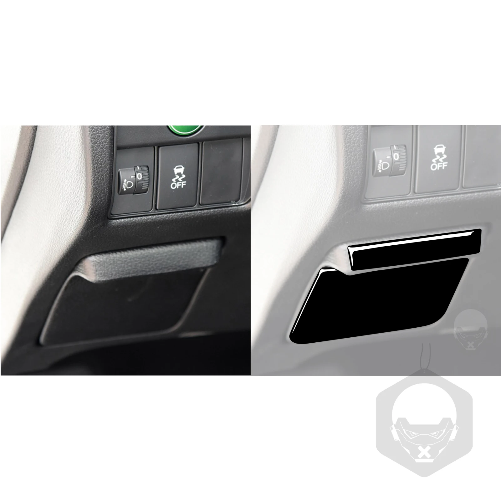 Piano Black Car Driver Seat Small Storage Box Panel Cover Decoration Stickers For Honda Accord 9th 2014 2015 2016 2017 LHD RHD