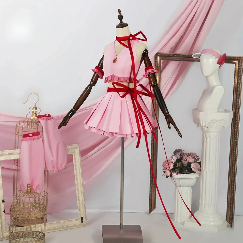 Guardian Chara! Hinamori Amu Red Heart Battle Suit Official Cosplay Costume  Lovely Battle Uniforms Role Play Clothing Full Set