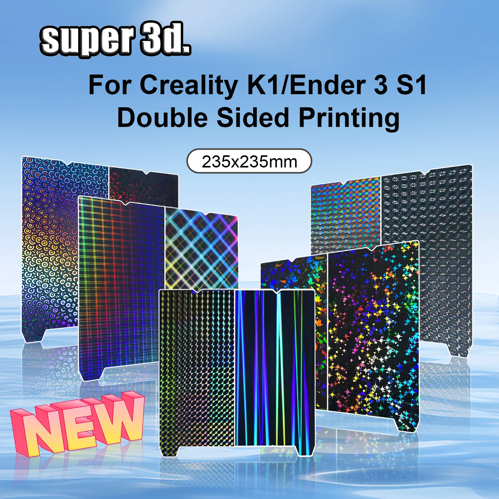 

235x235 кровать 310x315 сборная пластина Creality K1 Max K1 пластина Ender 3 S1 пружинная сталь магнитный Полиэтиленовый лист PET PEO гладкая сборная пластина