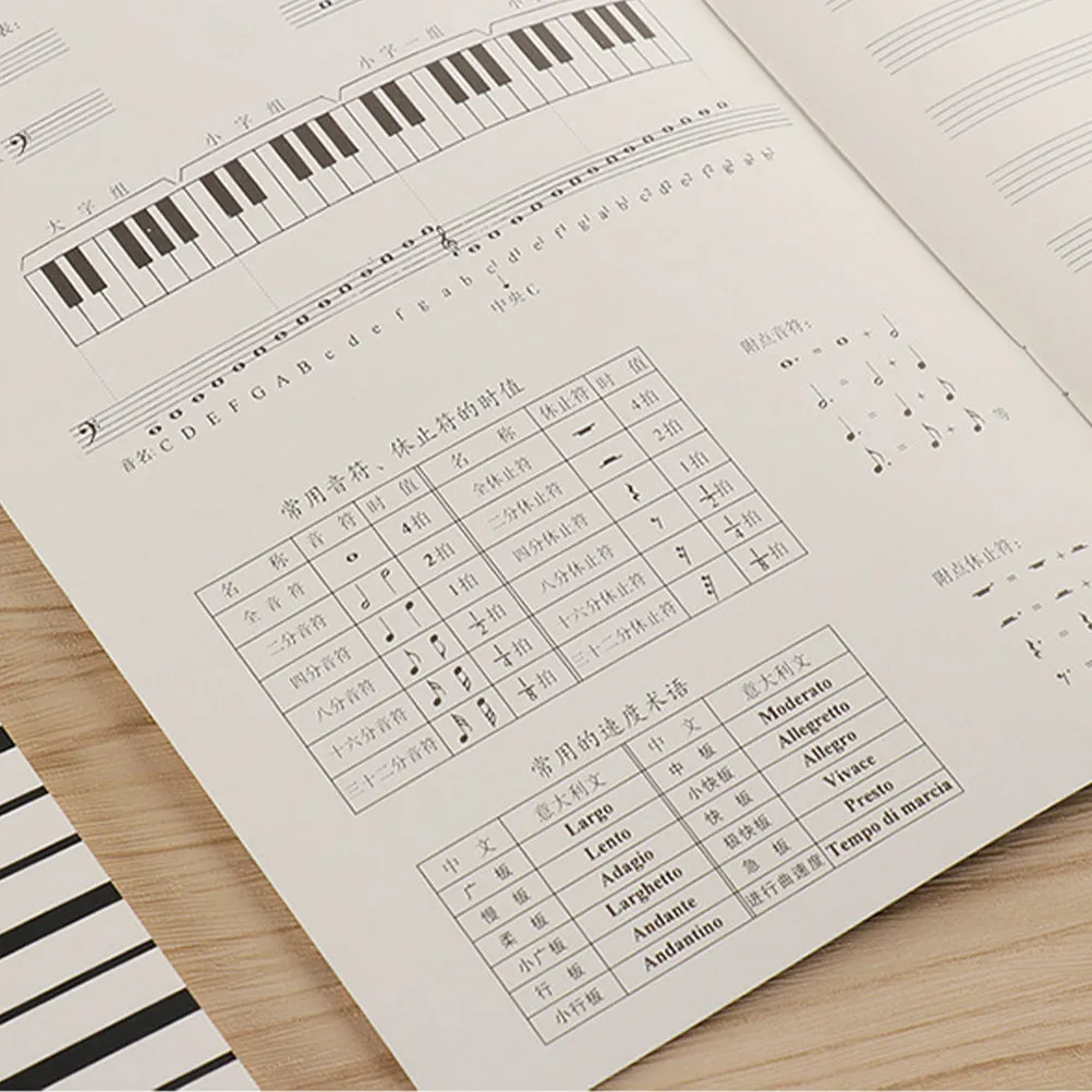 3Pcs Portable Guitar Sheet Music Book DIY Music Composition Notebook with Clear Five-Line Staff Chord Notation Practice Notebook