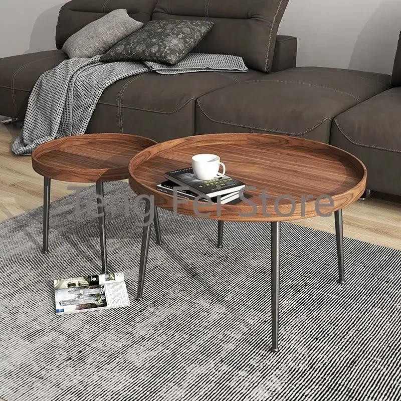 Nordic Side Coffee Table Living Room Corner Modern Minimalist Coffee Tables Round Service Mesa De Centro Sala Home Furniture