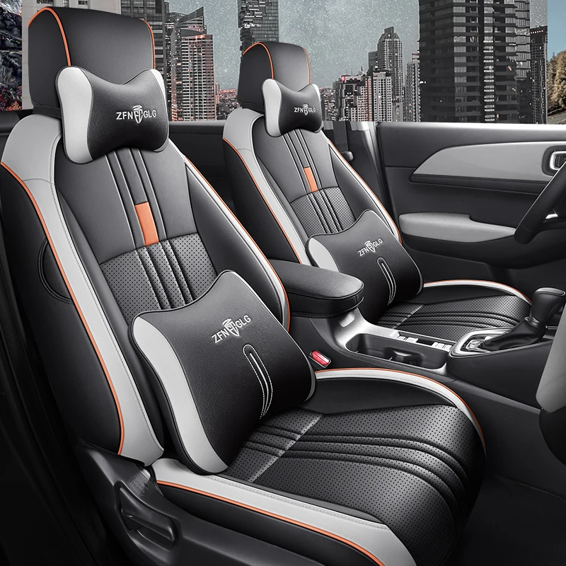 Car Specific Seat Cover For Honda XRV 2023 2024 PU Leather All-Weather Protection Durable Seats Cushion Accessories Styling