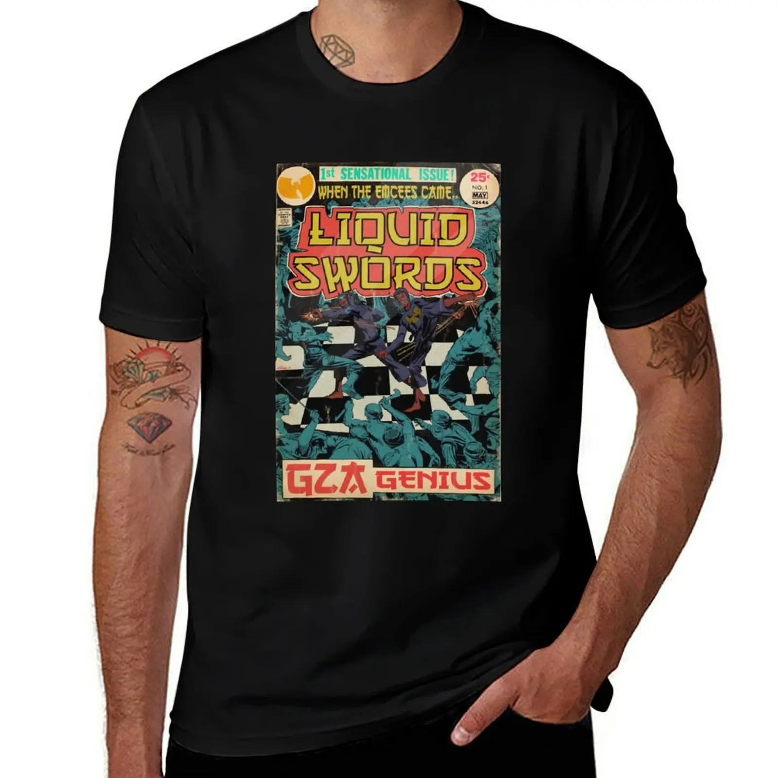 

Funny Gift For Liquid Swords T-Shirt Big and Tall Crew Neck Tee