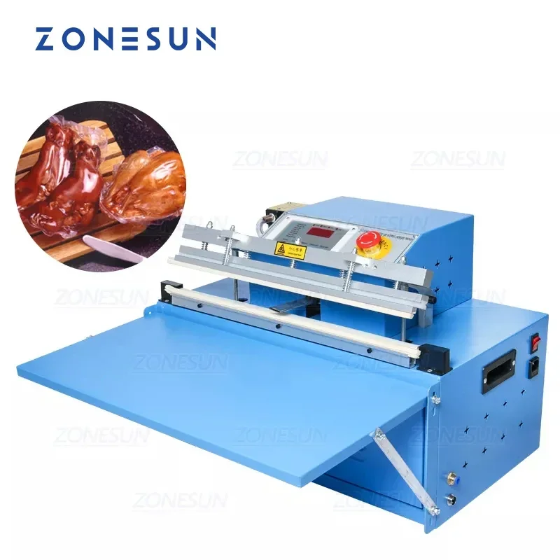 

ZONESUN ZS-500T Вакуумный упаковщик пищевых продуктов Промышленная вакуумная упаковка Настольная машина для вакуумной запайки снаружи
