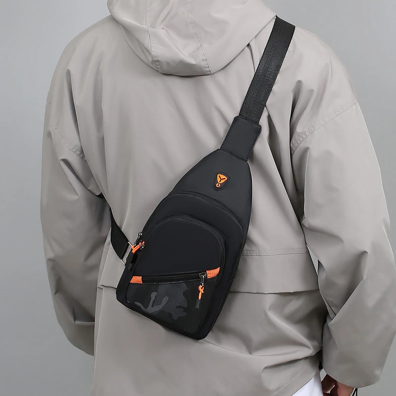 

Нагрудная сумка, мужская сумка через плечо на одно плечо, большая вместимость, для спорта на открытом воздухе, для отдыха, модная маленькая сумка на плечо, мужской рюкзак