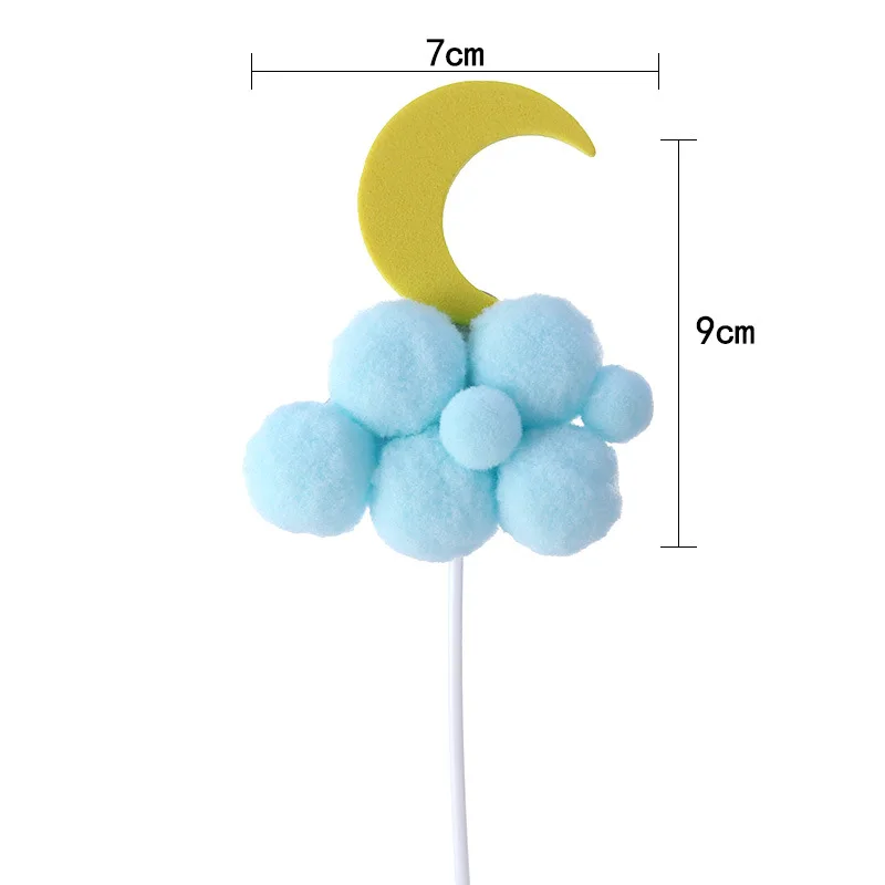 30 قطعة سحابة الوردي رقيق الكرة القطن سحابة كعكة عيد ميلاد الديكور غير الصالحة للأكل ثلاثية الأبعاد منطاد الهواء الساخن المكونات في بطاقة الطرف
