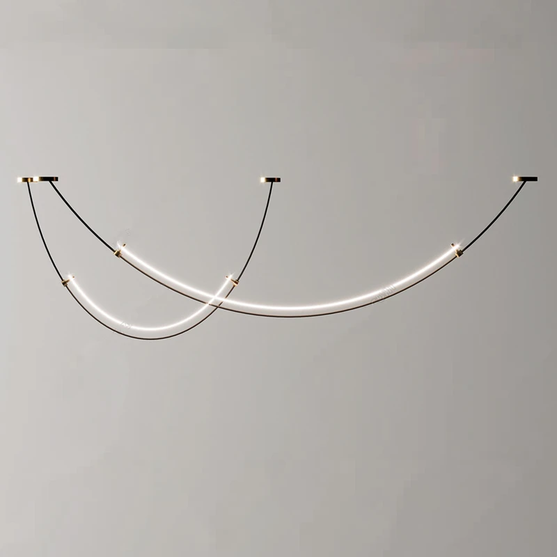 

Dining room, living room line light, designer style, simple personality, modern front desk, bar table, model room, exhibiti