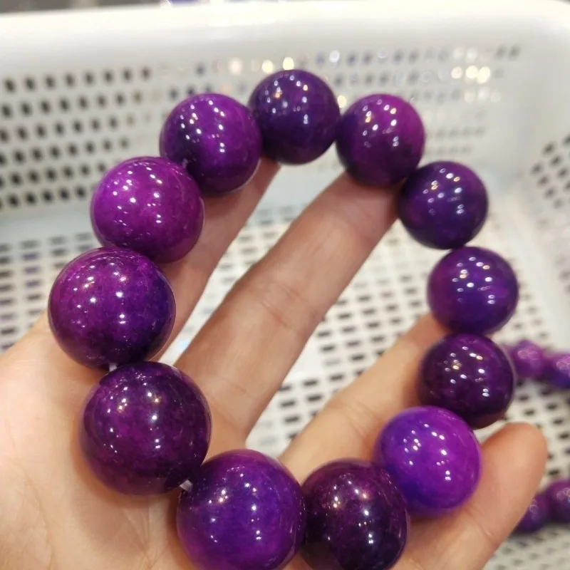 Bracelet String Old Mine Pendant Round Bead Emperor Blue Bracelet, Same for Men and Women