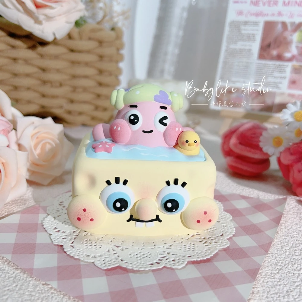 Plaster white blank model DIY painting sculpture Cartoon character blank figurine painted by yourself decoration craft gift