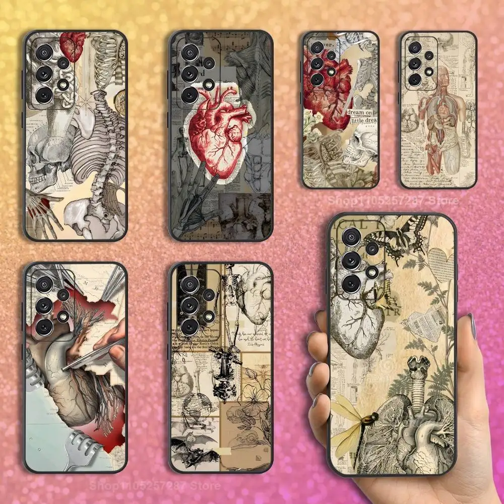 

Human Art Anatomy Medical Case For Samsung S22,S21,S9,S25,S24,S23,Ultra,FE,S20,S10,Plus,Lite,Soft Silicone Black