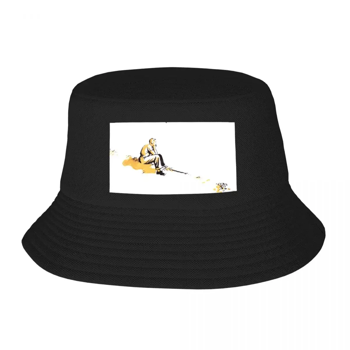 Contemplation Comic Bucket Hat Designer Hat Hat Luxury Brand Streetwear Hats Man Women's