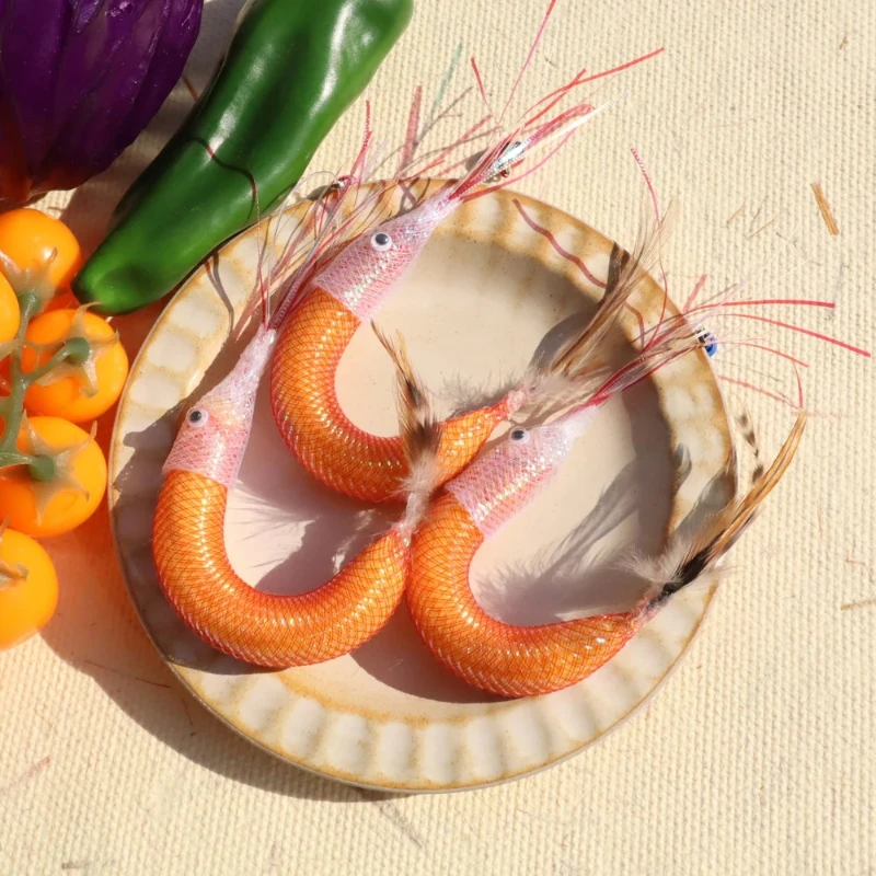 2 قطعة/3 قطعة الروبيان الاصطناعي استبدال رأس إغاظة القط عصا ريشة القط لعبة هريرة اللعب التفاعلية الحيوانات الأليفة #4