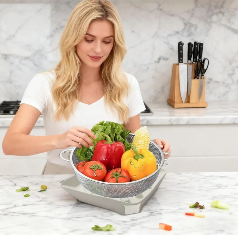 

Kitchen Gadget Silicone Dish Drain Pad Non-Slip Square Sink Sponge Holder with Spout Heat Resistant Dish Rack Mat Counter