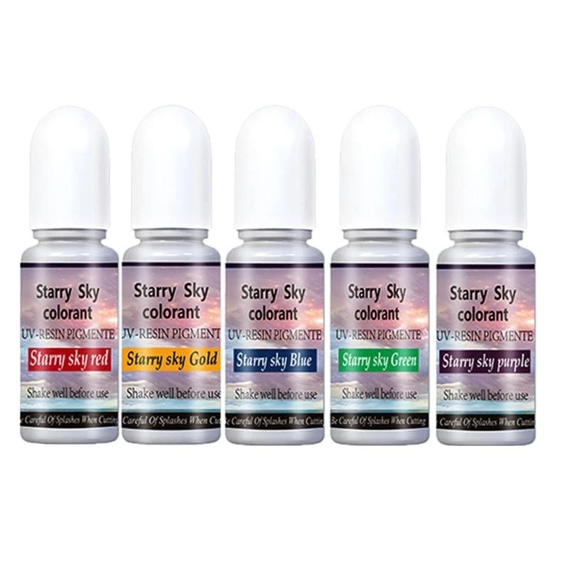 

Epoxy Resin Pigment Real Color Colorants Concentrated 5 Color Liquid Resin Dye for Art DIY Jewelry Making10ml/0.35oz