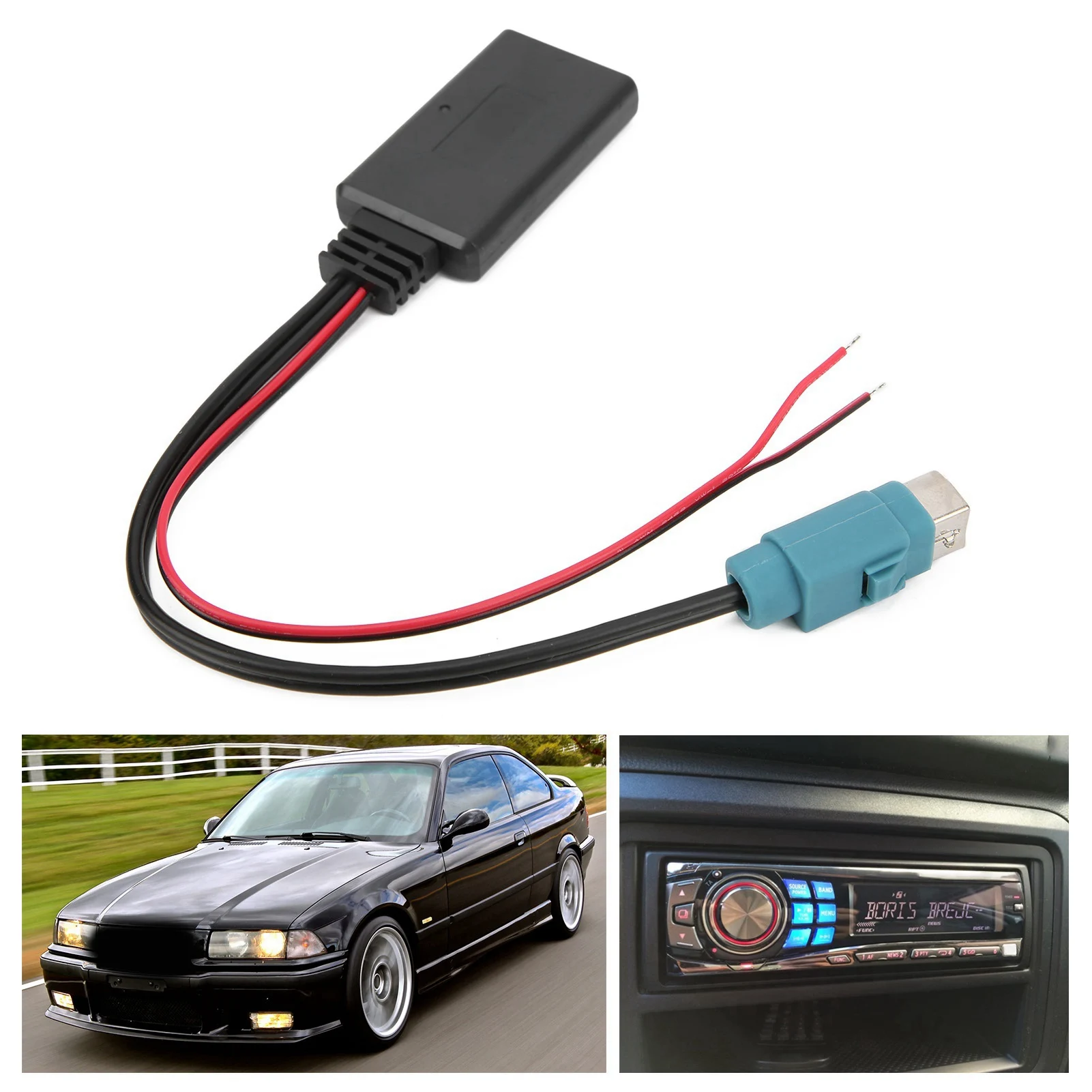Car Bluetooth Module AUXIN Cable Wireless Audio Adapter Replacement for Alpine IDAX001 IVA205R