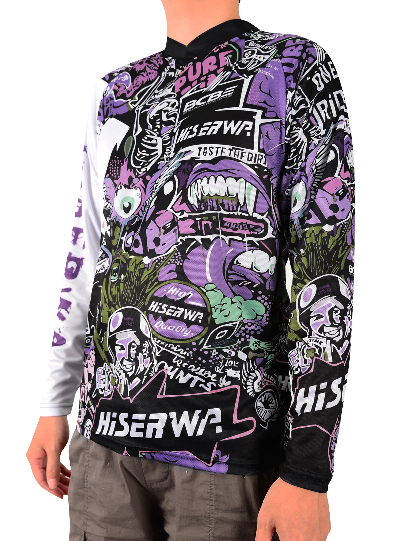 HISERWA Cycling Jersey Mountain Bike Clothes for Men MTB Jersey Motocross HombreMotorcycle Cycling Crossmax Shirt Camiseta