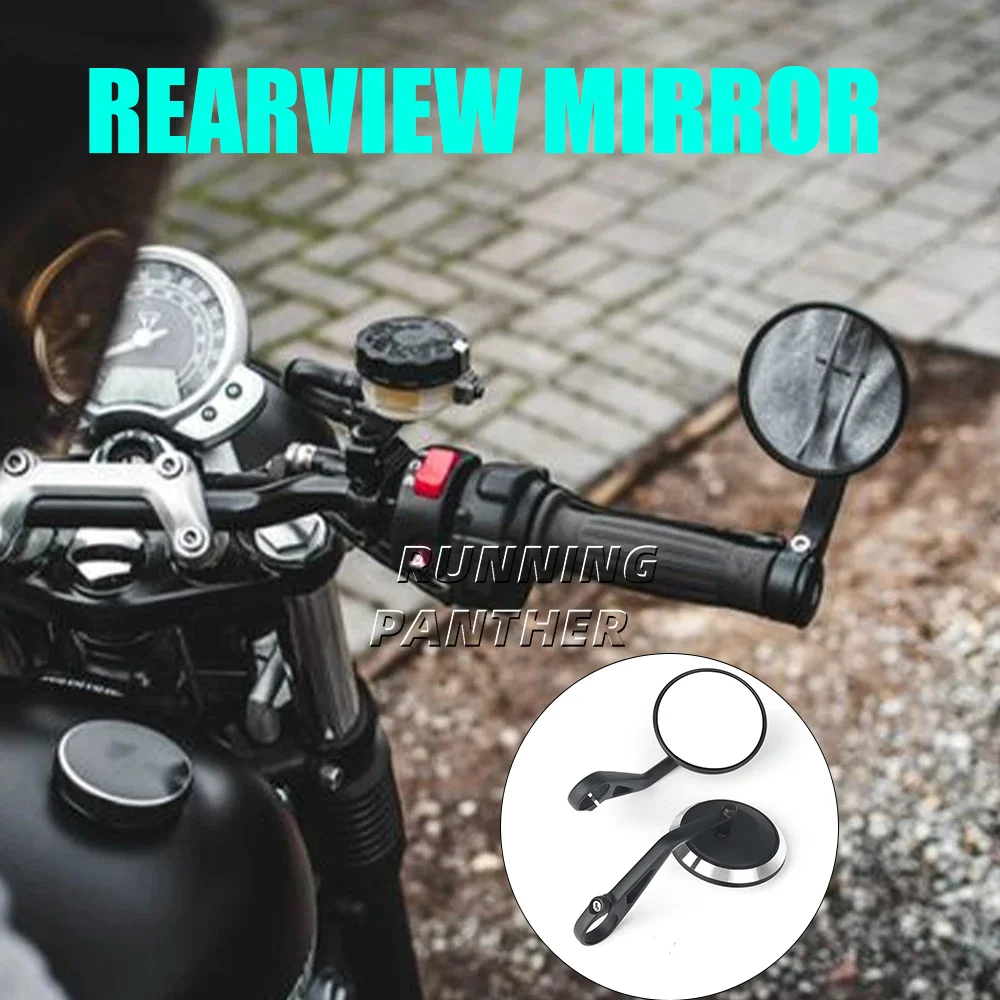 

For Rocket 3 Street Triple S 765RS R 765RS 765R Motorcycle CNC handlebar mirror Rod End mirror kit Round mirror