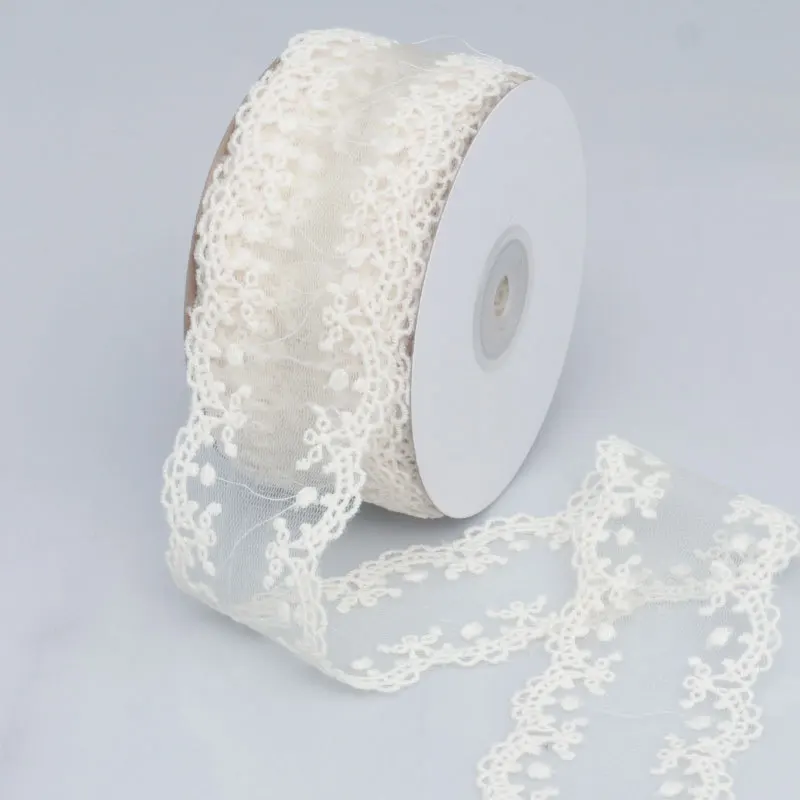 20 Yards Spitzenbänder für Kleidung, Hüte, Geschenke, Dekoration, DIY-Bastelarbeiten, Bekleidungszubehör, Stickerei, Webwaren, Nähzubehör, Bänder – Detail 8