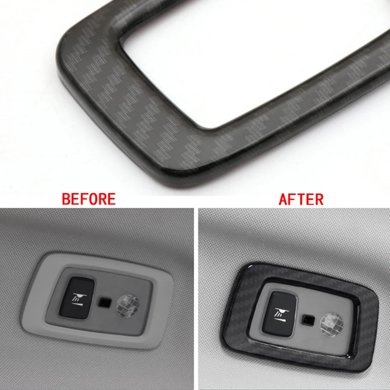 2pcs Car Roof Rear Reading Light Decorative Frame for Volvo S90 XC60 XC90 V90 S60 V60 XC40 Hollow Cover Trim Sticker Accessories