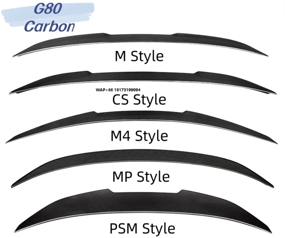 

Wing Tail Spoiler Fit for G80 M3 2021+ Dry Carbon Rear Roof Bumper Fiber MP Style.