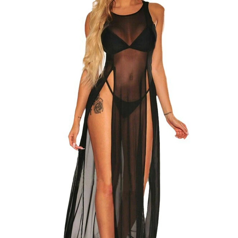 

Сексуальные стринги, ночное платье, одежда для сна, женские длинные ночные рубашки макси, женская ночная рубашка с разрезом, одежда для сна