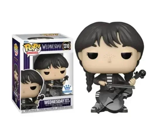 أضف Funko Pop WEDNESDAY مع CELLO 1310 #   مجموعة شخصيات الفينيل نموذج ألعاب مجموعة كرنفال للأطفال هدية