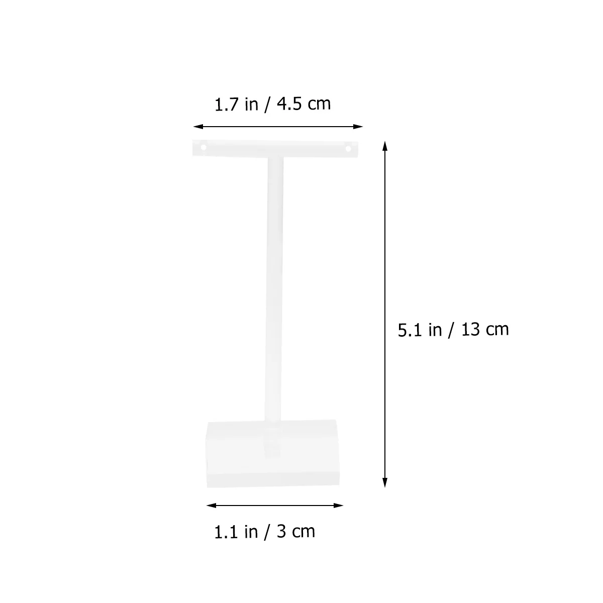 

2Pcs Earrings Display Stands T-Shaped Acrylic Jewelry Organizer Holder for Bracelets Rings Eardrops Storage Earrings Stand