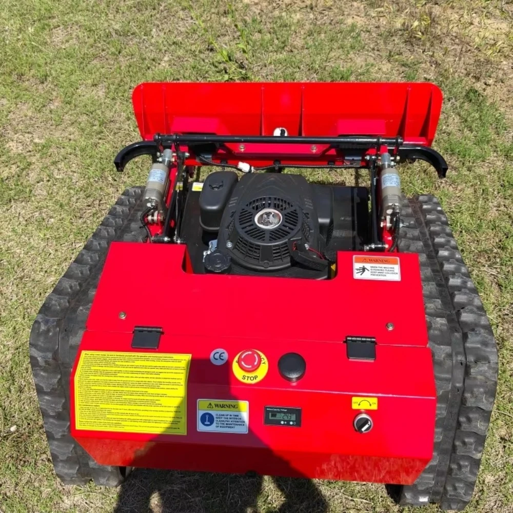 EPA CE Approved Remote Control Robot Lawn Mower, All Terrain Agricultural Grass Cutter With Rubber Tracks