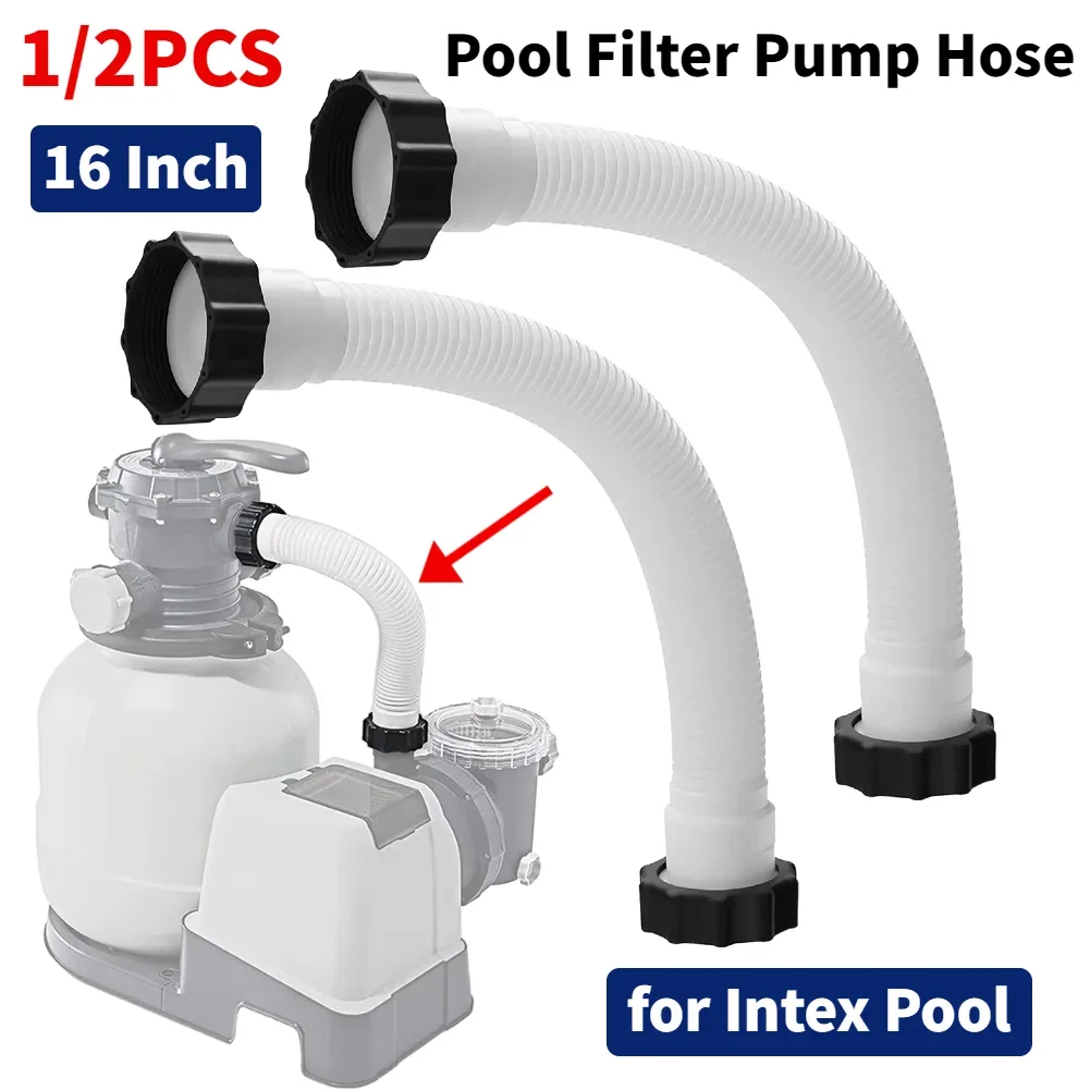 

11535 Pool Pump Hose 16 Inch Pool Hoses Interconnecting Hose for Intex Filter Pumps Saltwater Systems for Intex Pool Accessories