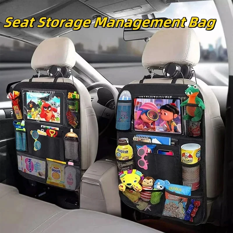 Car Back Seat Organizer Touch Screen Tablet Holder Storage Pocket Protector For Alfa Romeo 4C 159 Spider Giulia Giulietta 156 Mi 