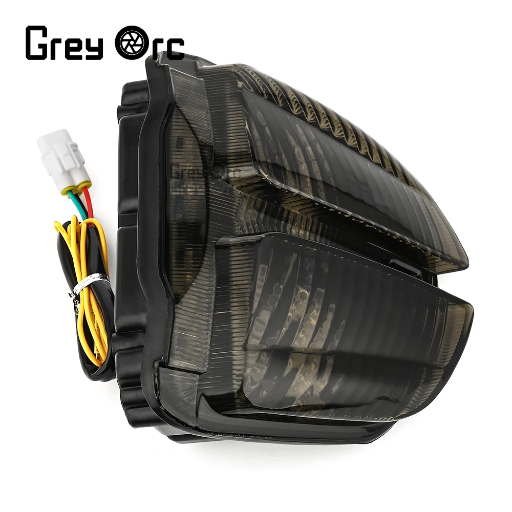 

For Suzuki GSXR600 GSXR750 GSX-R 600 750 2006 2007 Chrome Rear Tail Light Brake Turn Signals Integrated LED Light