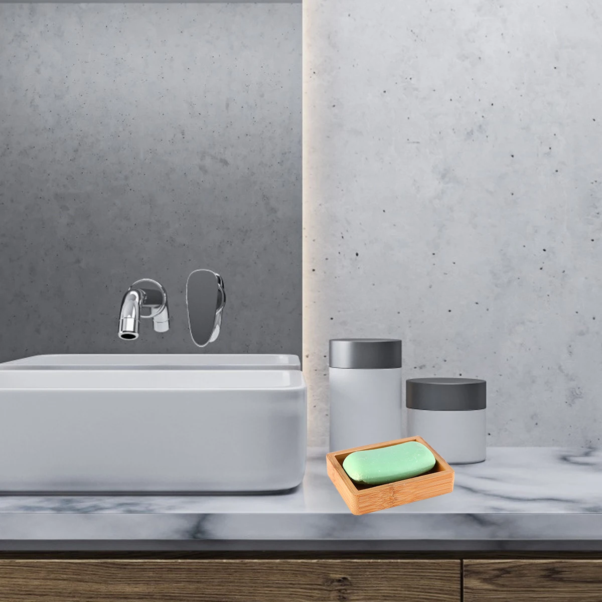 

Bamboo Holder With Drain Design Wood Color Container Tray Dish For Bathroom Drying Tool Wood Tray Soap Box Soap Drainer