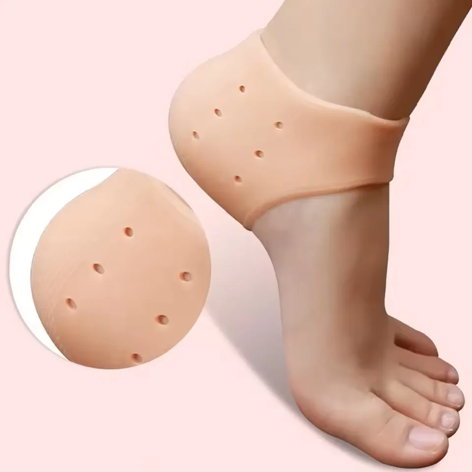 1 Pair Silicone Rubber Gel Socks Anti Cracking Liner Heel Socks Elastic Silicon Moisturizing Foot Skin Care Heel Foot Protection