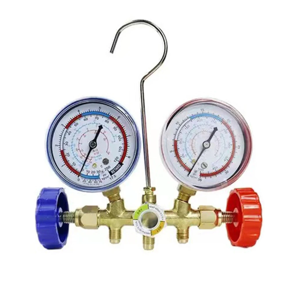 =Refrigerant=Air Conditioning Tools AC Diagnostic Manifold Gauge Set Hose Hook Kit For R410A=Refrigerant=Testing Tools Accessory