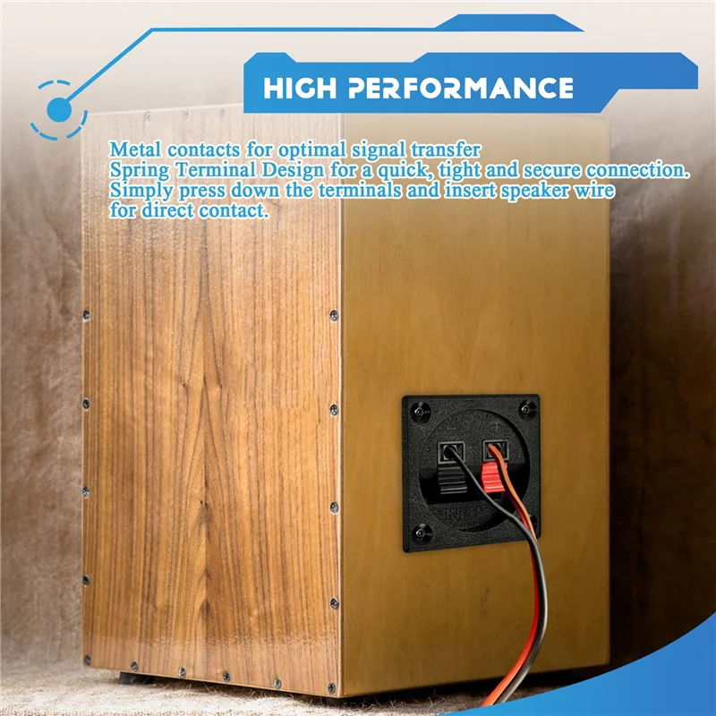 

4PCS Speaker Box Terminal Cup, Spring Square Subwoofer Box Terminal Binding Post Connector For DIY Home Car Speaker