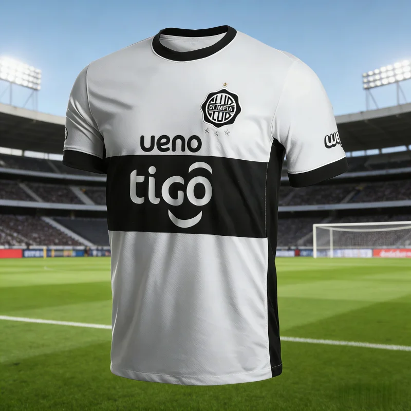 Camiseta de Fútbol Club Olimpia 2026, Local y Visitante, Impresión 3D, Deportiva, Transpirable, de Secado Rápido, Manga Corta, para Playa