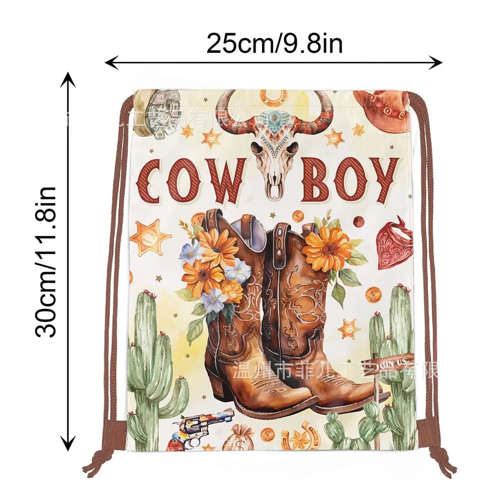 Western Cowboy Bull Head Folienballons Braune Holzmaserung Tischdecken Papierbox Western Scheune Geburtstag Cowboy Party Dekor Zubehör – Detail 8
