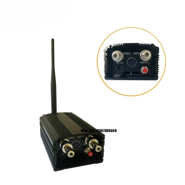 Range Wireless Video Transmitter and Receiver 1200Mhz AV Sender CCTV Audio Video Transmission System