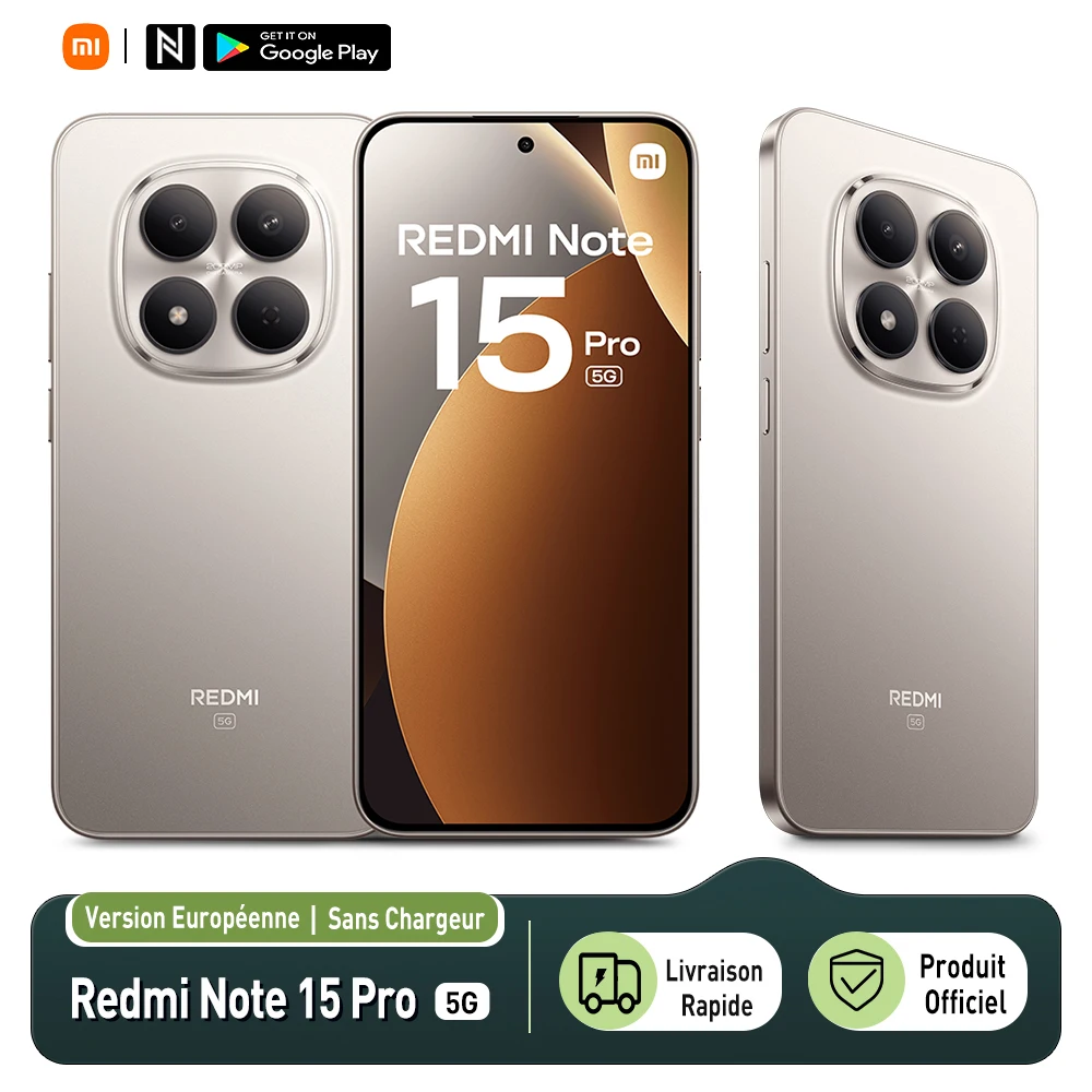 Xiaomi Redmi Note 15 Pro 5G European Version 256GB/512GB AMOLED 6.83" 1.5K 120Hz Dimensity 7400 Ultra 200MP OIS NFC IP68