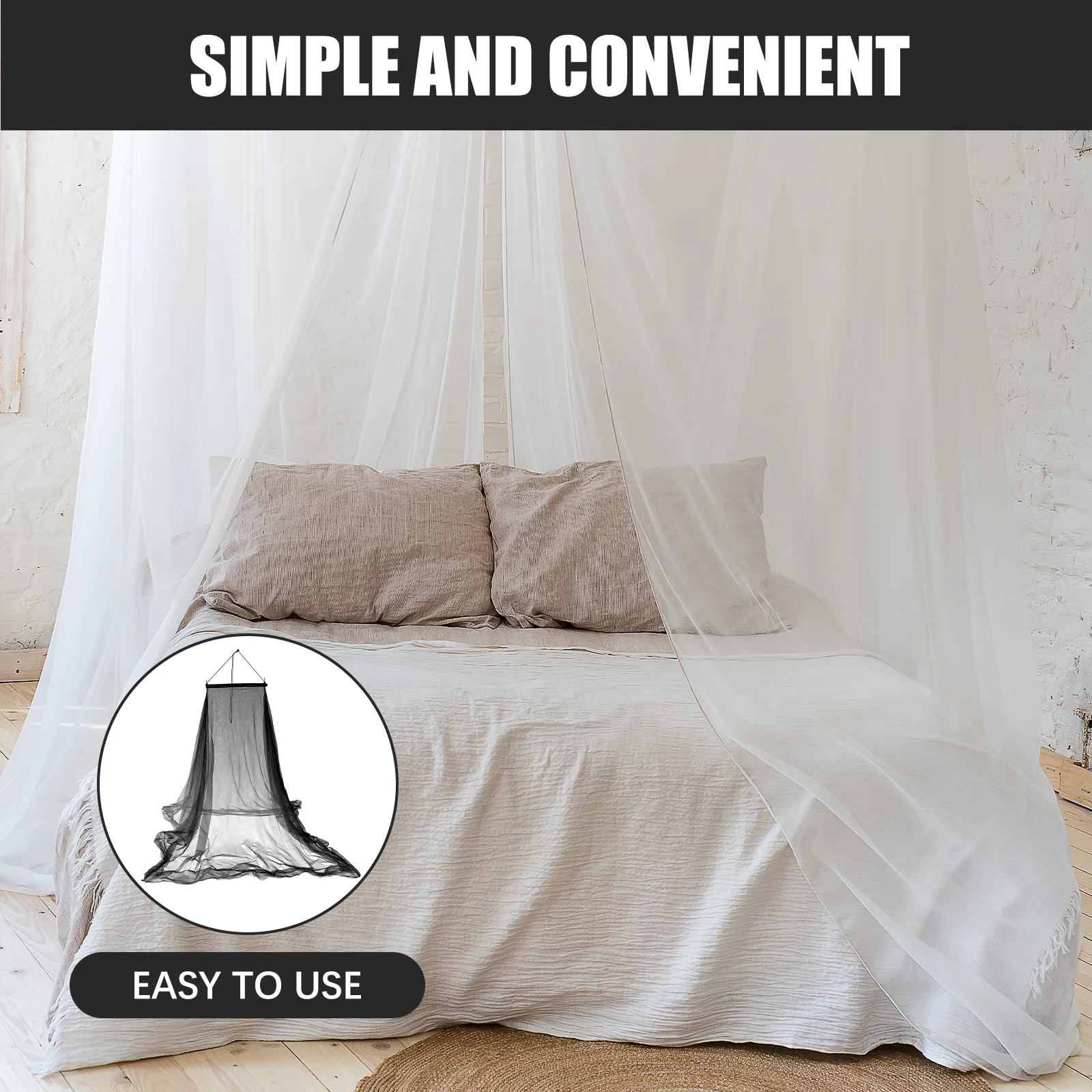 

1Set Indoor Mosquito Tent Double Bed Foldable Lightweight Mosquito Net Camping Sleeping Net for Home Dorm Travel