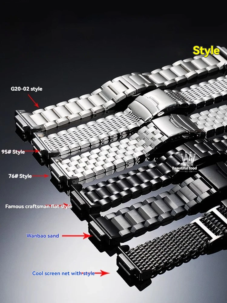 Farm Oak modified stainless steel bracelet Watchband For Casio G-SHOCK GA-2100 GM2100 GM-110 GA110 DW5600 Men Metal WatchStrap