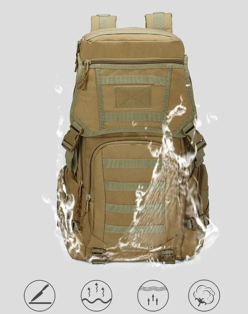 Taktische Rucksack Überleben Tasche Jagd MOLLE Rucksack GYM Für Männer EDC Outdoor Reise Wandern Rucksack Camping Trekking Rucksack – Detail 7