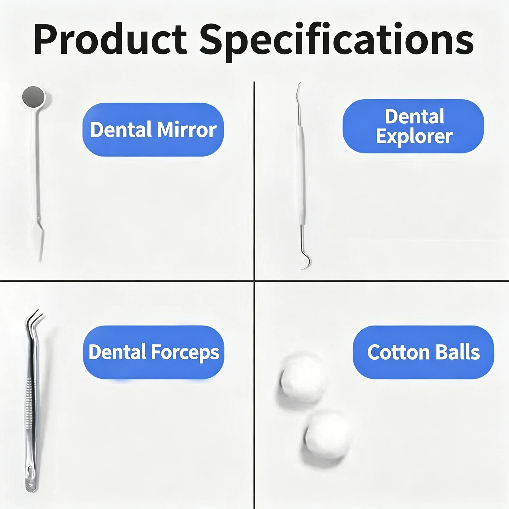 Disposable 6 In 1 Dental Exami - Dental Mirror Probe review and price