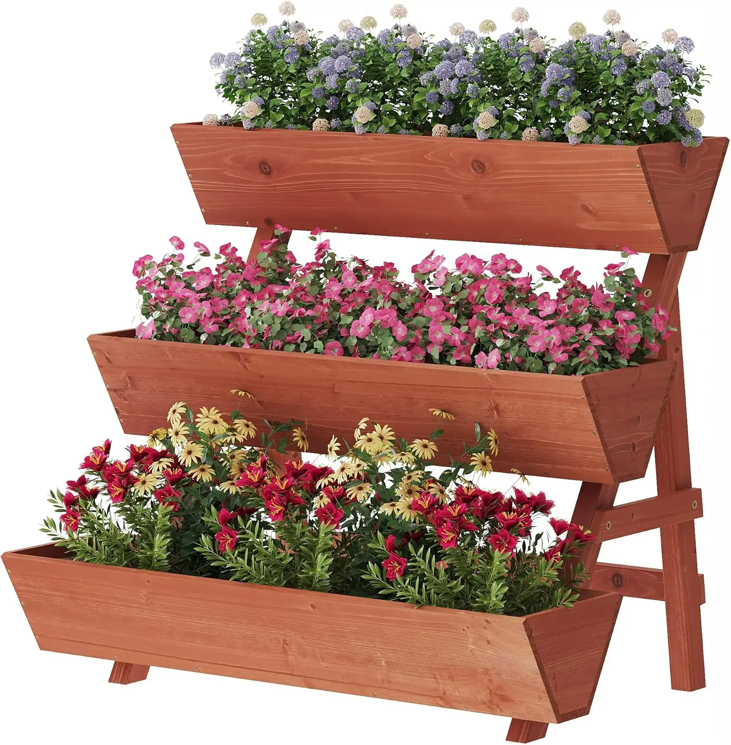 

Raised Garden Bed, 3 Tier Vertical Garden Planter for Indoor & Outdoor, Raised Planter Box with Legs, Garden Planter Box for Flo