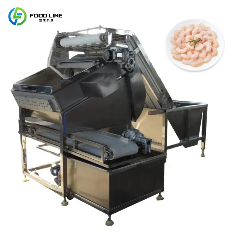 Customized Stainless Steel Shrimp Peeling Machine High Capacity Shell Remover Deveiner for Commercial Seafood Factory